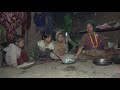 Organic village life   cooking greens in the village