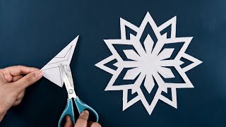 How to make Snowflakes out of paper in 5 minutes  Paper Snowflakes #37