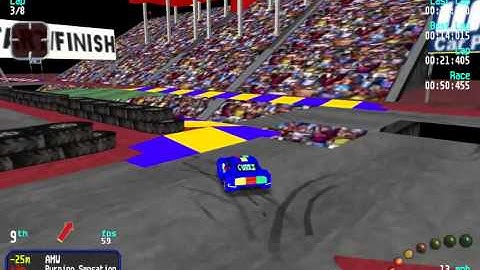 Re-Volt Custom Track Kart Drome 2011 by Lo Scassatore, 12 Cars 8 Laps & No Pickups!
