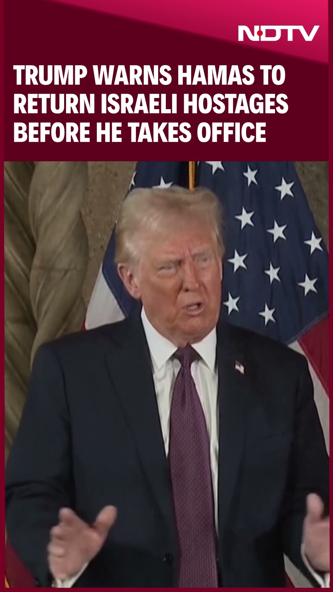 Donald Trump Threatens Hamas To Return Israeli Hostages Before He Takes Office