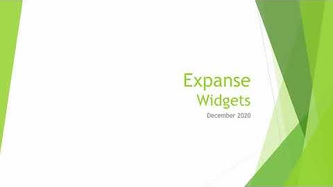 Expanse Widgets