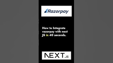 How to Integrate Razorpay with Next.js in 40 Seconds?