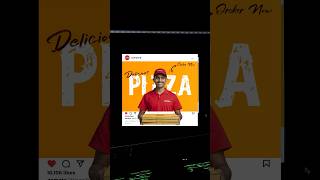 Day 8 3d pop poster design @zomato  | Easy poster design in photoshop tutorial #3poster #shorts