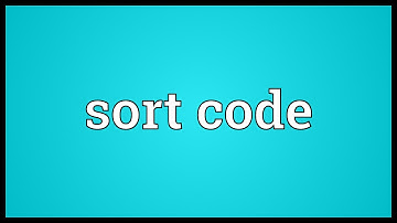Sort code Meaning