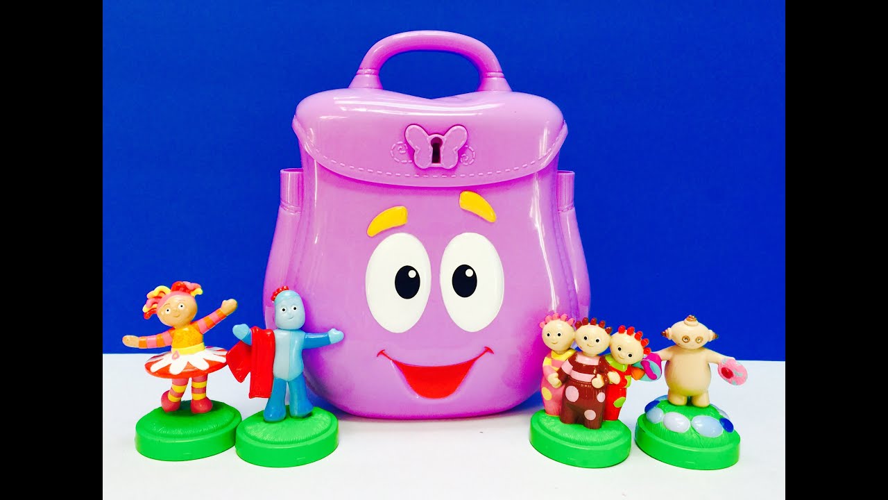 TOYナイトボックス ラベンダー✕グリーン♡ポケットいっぱいトートバッグetc♬ IN THE NIGHT GARDEN Toys Dora Backpack Opening! - YouTube