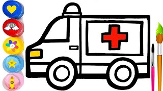Bolalar Uchun Rangli Boyoqlar Bilan Tez Yordamni Qanday Chizish Mumkin How To Draw An Ambulance