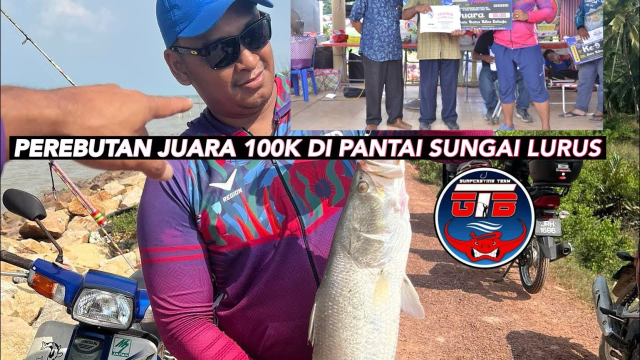 PEREBUTAN JUARA 100K DI PANTAI SUNGAI LURUS BATU PAHAT JOHOR