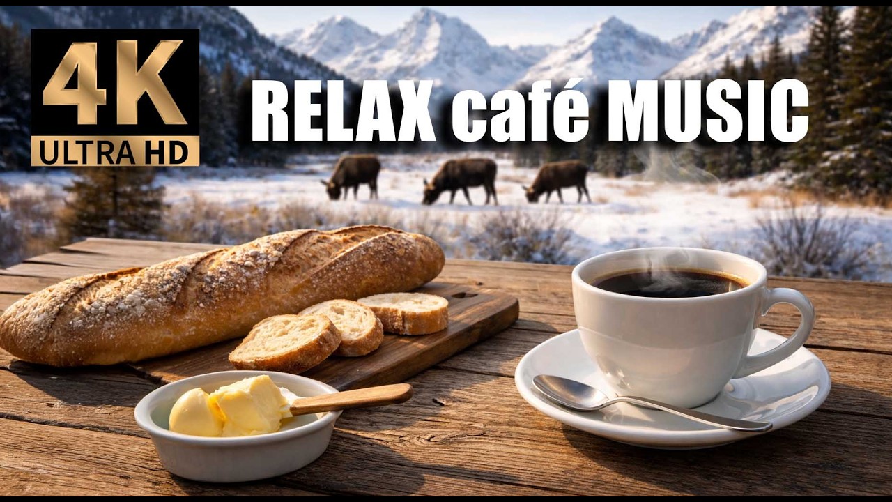 4K Cozy Coffee Shop with Smooth Piano BOSSA NOVA, Jazz Music for ...