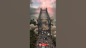 Bridge Collapse Chaos Caught on Camera! #bridgecollapse #flood