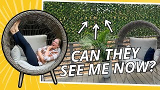 DIY Backyard Oasis: Build a Privacy Wall with Expandable PVC & Cozy Retreat!