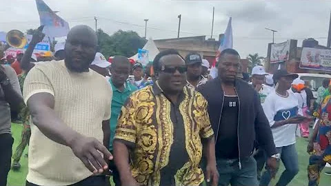 SAHEED OSUPA ARRIVED LAGOS WEST SENATORIAL DISTRICT ONE LOCAL GOVT ELECTION CAMPAIGN AT IFAKO-IJAYE