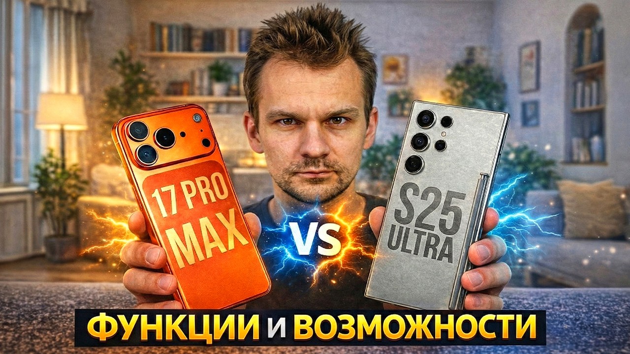 iPhone 17 Pro Max vs Samsung S25 Ultra - ФУНКЦИИ И ВОЗМОЖНОСТИ ⚡