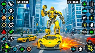 Robot Game: Robot Transform 3D Gameplay | Flying Car Robot Battle | Dragon vs Mech War (Android) screenshot 2