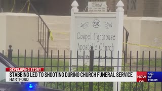 Stabbing led to shooting during church funeral service: Hartford police