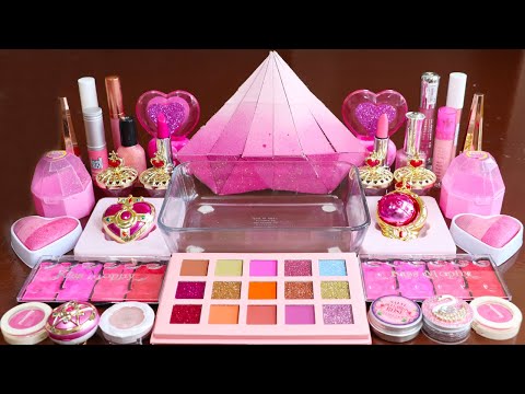&amp;quot;PINK DIAMOND&amp;quot;Mixing&amp;quot;PINK&amp;quot; Eyeshadow, and glitter Into Slime!Satisfying Slime Video!★ASMR★