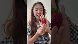 Expensive vs. normal strawberry taste test🍓 #strawberry #eating #tastetest #viralvideo