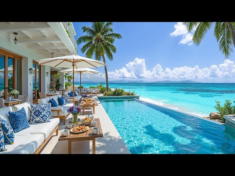 Morning Seaside Ambience With The Infinity Pool Positive Bossa Nova Jazz Ocean Sounds For Unwind