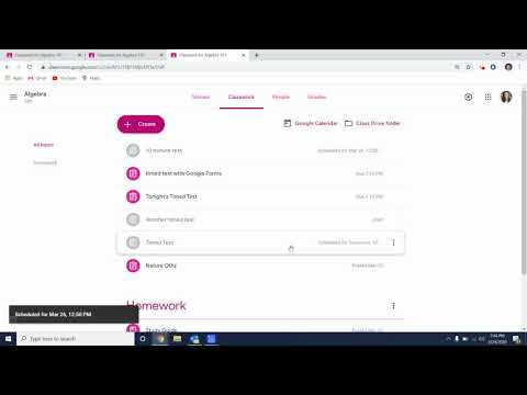 Video Assign a Timed Test in Google Classroom - youtube