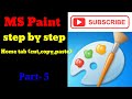How to use Cut,Copy, Paste in ms paint