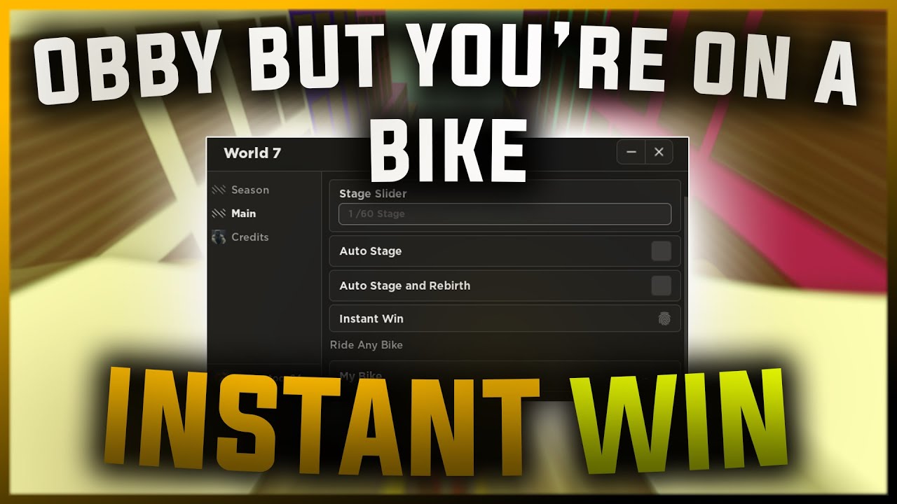 [NEW] OBBY BUT YOU'RE ON A BIKE SCRIPT | INSTANT WIN, SPOOKY COIN FARM ...