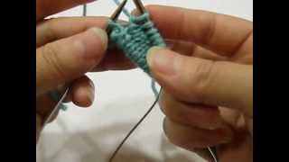 つま先の増し目(M1R,M1L)