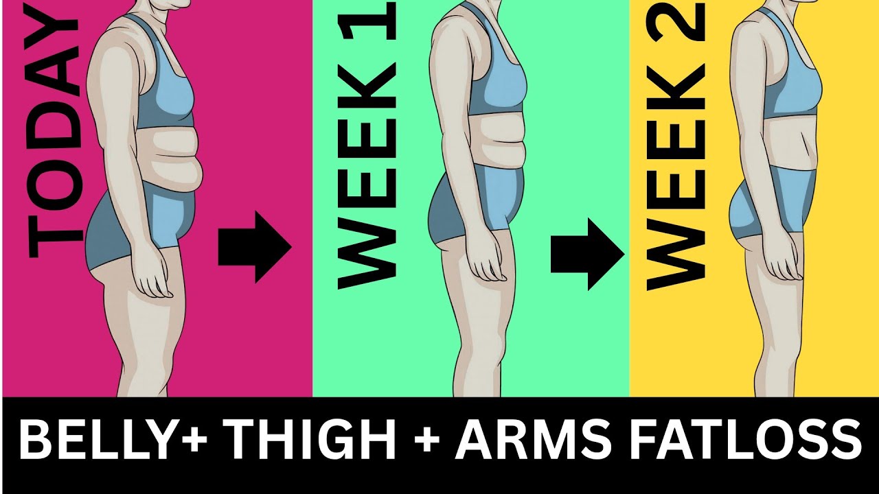 Reduce Belly + Thigh + Arms at Home 🔥 Full Workout for Belly Fat , Thigh Fat & Arm Fat 💯🔥