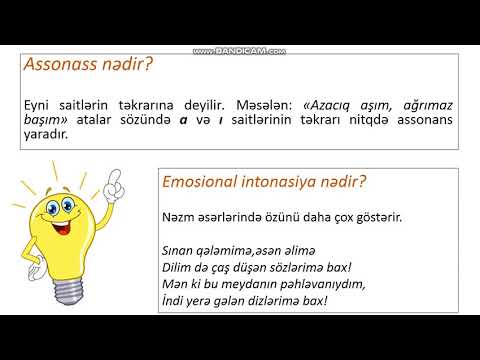 BƏDİİ ÜSLUB  və onun səviyyə göstəriciləri (1-ci hissə)