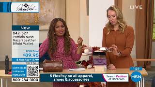 Patricia Nash Nazari Leather Bifold Wallet with RFID Pro...