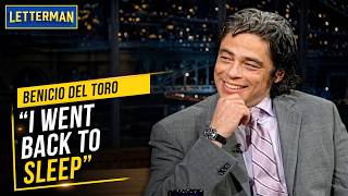 Benicio Del Toro Slept Right Through His Oscar Nomination Call | David Letterman