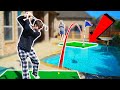 We Built A Floating Putting Green In Our Pool | GM GOLF