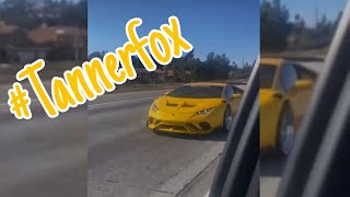 #Tannerfox is driving his new Widebody Lamborghini Huracan on highway