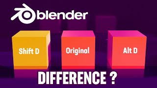 Difference between Alt D and Shift D || How to unlink linked object blender tutorial