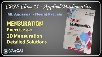 CBSE Class 11 Applied Mathematics | ML Aggarwal | Exercise 4.1 | Mensuration