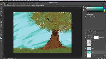 Photoshop - Paint a Basic Tree with Brushes