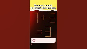 Мatchstick puzzle №77 Remove 1 match to correct this equation