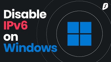 How to disable IPv6 on Windows?