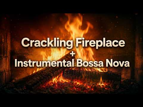 Crackling Fireplace + Instrumental Bossa Nova | Relaxing BGM 🪵🔥