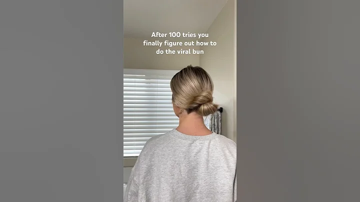 10 second viral bun! #hairtutorial