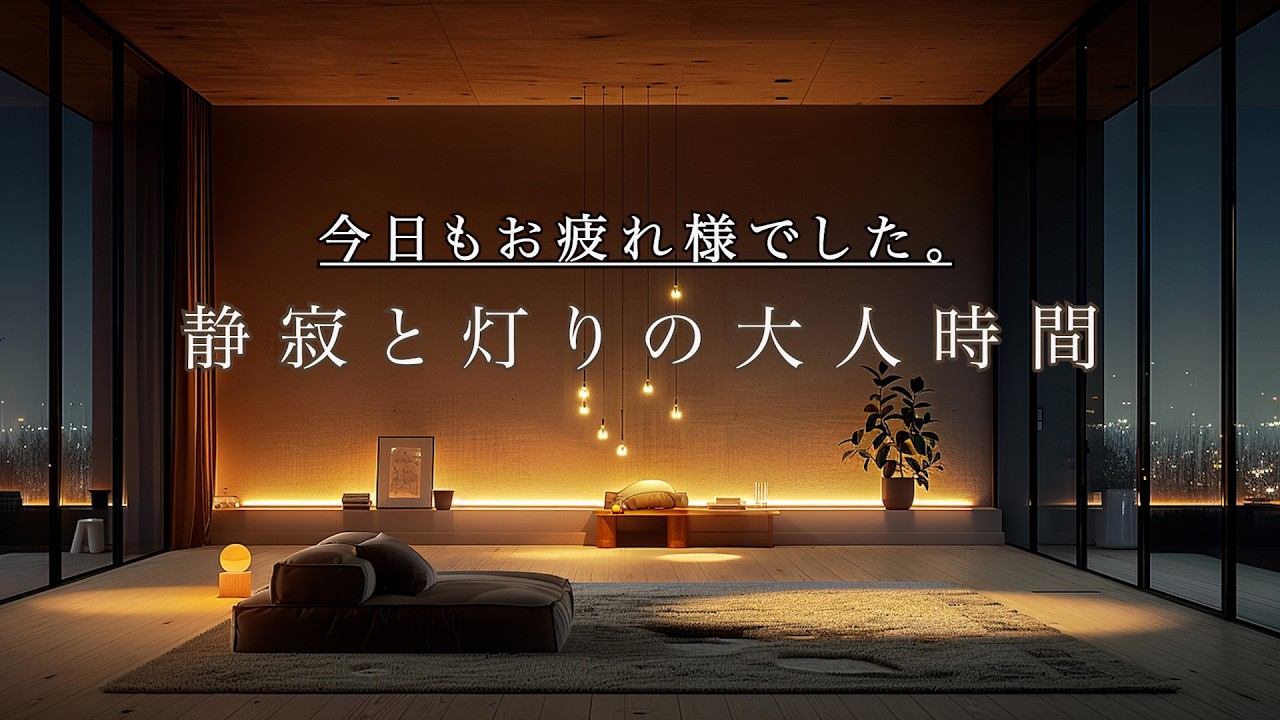 【癒やしBGM】今日もお疲れ様でした｜静寂と灯りの大人時間の夜の癒やし（ピアノジャズ）