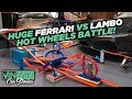 Epic Ferrari vs Lambo Hot Wheels face off!