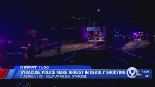 Syracuse Police make arrest in deadly shooting
