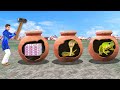 तीन बर्तन चुनौती Three Pots Mystery Challenge Must Watch New Funny Comedy Video Hindi Kahaniya 2021