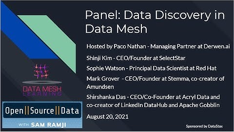 Panel: Data Discovery in Data Mesh; a Data Mesh Learning and Open||Source||Data event