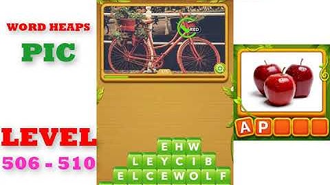 Word Heaps: Pic Puzzle Level 506 - 510 | All Answers | Walkthrough