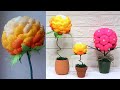 4 Beautiful Flowers from many different materials | Diy Home decor