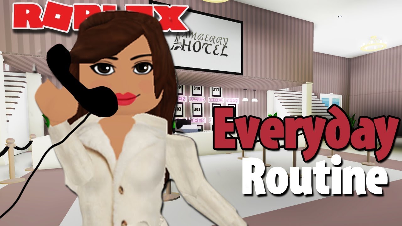 Everyday Routine At Amberry Hotel Bloxburg Roblox Roleplay