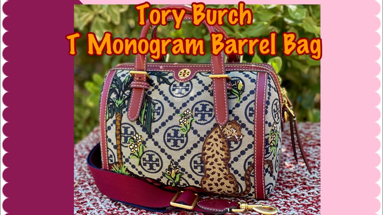 Tory Burch T monogram Barrel Bag Tiger Tanya