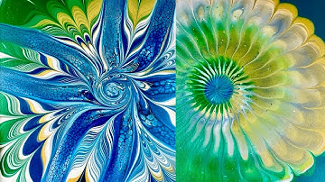 Two Techniques - Same Color Palette! Nautilus Pour and bonus Pinwheel Swipe!