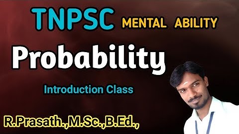 Probability Introduction | Tnpsc Exam | Maths Syllabus