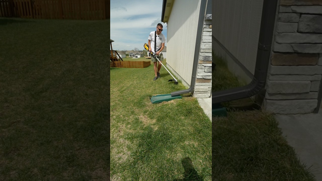 DEWALT’s 60V trimmer, one of the most commercial feeling battery trimmers I have used. #lawncare